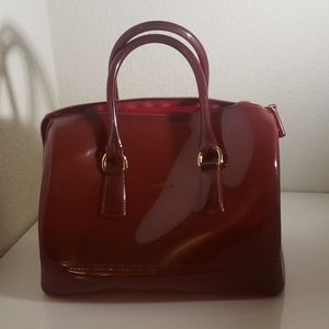 Large Furla Candy Bag Burgundy